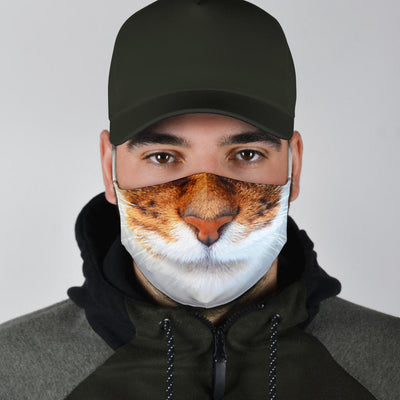 Brown and White Cat Face Mask Getbrewtaps.com