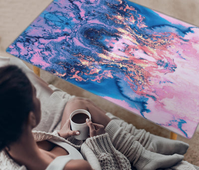 HandCrafted Pink Liquid Abstract Coffee Table Getbrewtaps.com