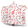 I Love Music Hooded Blanket Cosy Style Getbrewtaps.com