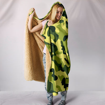 Camouflage Green Hooded Blanket Getbrewtaps.com
