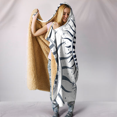 Black White Sun and Moon Hooded Blanket Getbrewtaps.com