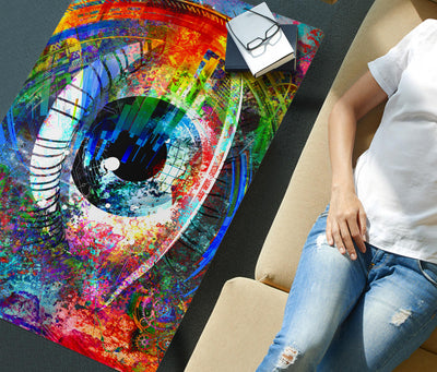 HandCrafted Abstract Digital eye Coffee Table Getbrewtaps.com