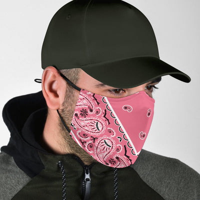 Adjustable Perfectly Peachy Bandana Face Mask with 5 Layer Filters Getbrewtaps.com