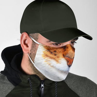 Brown and White Cat Face Mask Getbrewtaps.com