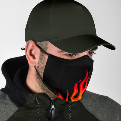 Adjustable Flame Bandana Face Mask Getbrewtaps.com
