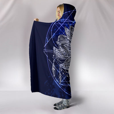 Blue Lotus Fractal Hooded Blanket Getbrewtaps.com