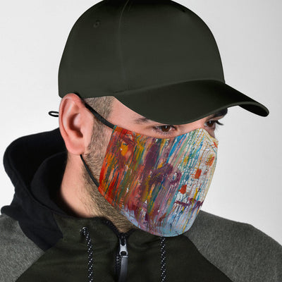 Adjustable Impressionistic Face Mask with 5 Layer Filters Getbrewtaps.com