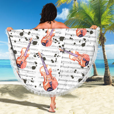 Guitar & music Notes Beach towel Getbrewtaps.com