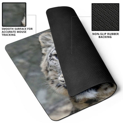 Baby Snow Leopard Mousepad Getbrewtaps.com