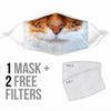 Brown and White Cat Face Mask Getbrewtaps.com
