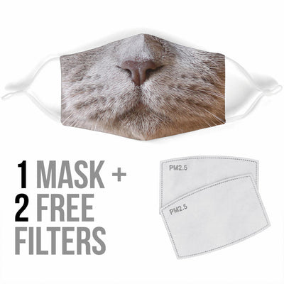 British Blue Cat Face Mask Getbrewtaps.com