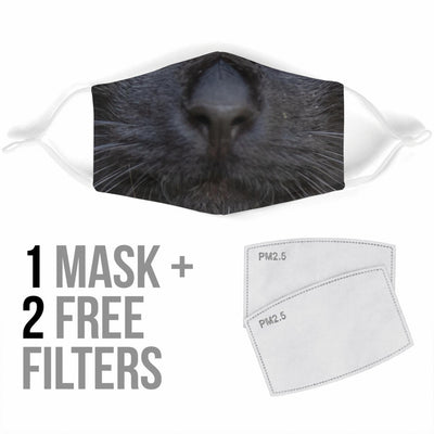 Black Cat Face Mask Getbrewtaps.com