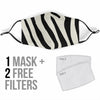 Zebra Print Adjustable Face Mask Getbrewtaps.com