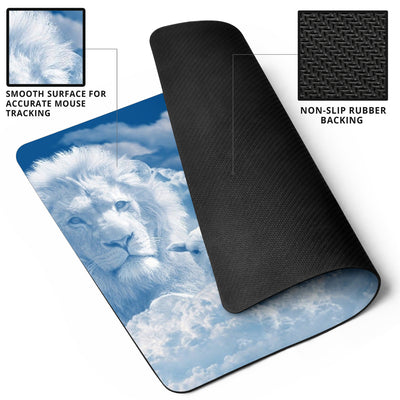 Lion and The Lamb In the Clouds Mousepad Getbrewtaps.com