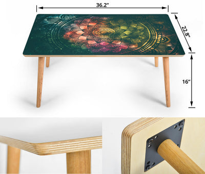 HandCrafted Chakra Mandala Coffee Table Getbrewtaps.com