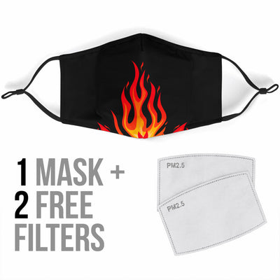 Adjustable Flame Bandana Face Mask Getbrewtaps.com
