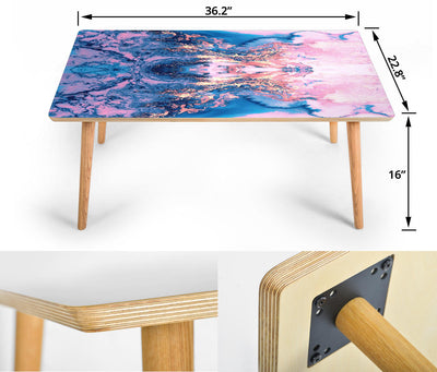 HandCrafted Pink Liquid Abstract Coffee Table Getbrewtaps.com