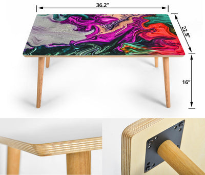 HandCrafted Abstract Psychedelic Art Coffee Table Getbrewtaps.com