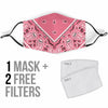 Adjustable Perfectly Peachy Bandana Face Mask with 5 Layer Filters Getbrewtaps.com
