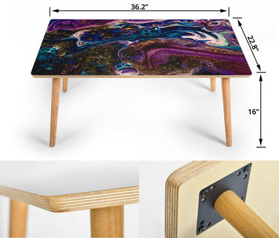 HandCrafted Abstract Liquid Gradient Coffee Table Getbrewtaps.com