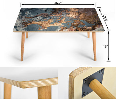 HandCrafted Abstract Gold Gradient Coffee Table Getbrewtaps.com