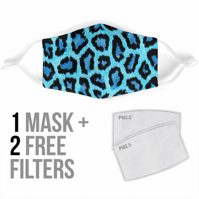 Blue Leopard Print Mask Mask Getbrewtaps.com