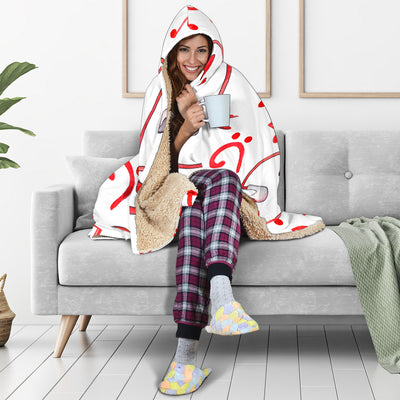 I Love Music Hooded Blanket Cosy Style Getbrewtaps.com