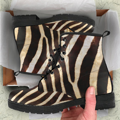 Zebra - Vegan Leather Boots Getbrewtaps.com