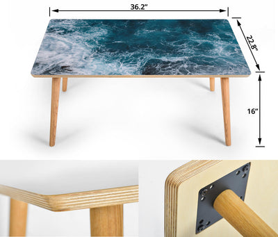 Handcrafted Blue Ocean Coffee Table Getbrewtaps.com