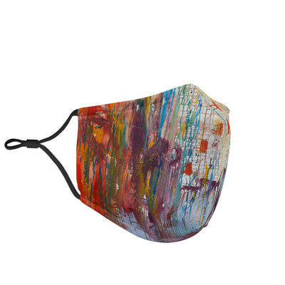 Adjustable Impressionistic Face Mask with 5 Layer Filters Getbrewtaps.com