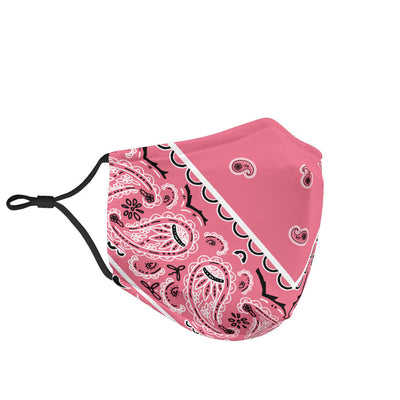 Adjustable Perfectly Peachy Bandana Face Mask with 5 Layer Filters Getbrewtaps.com